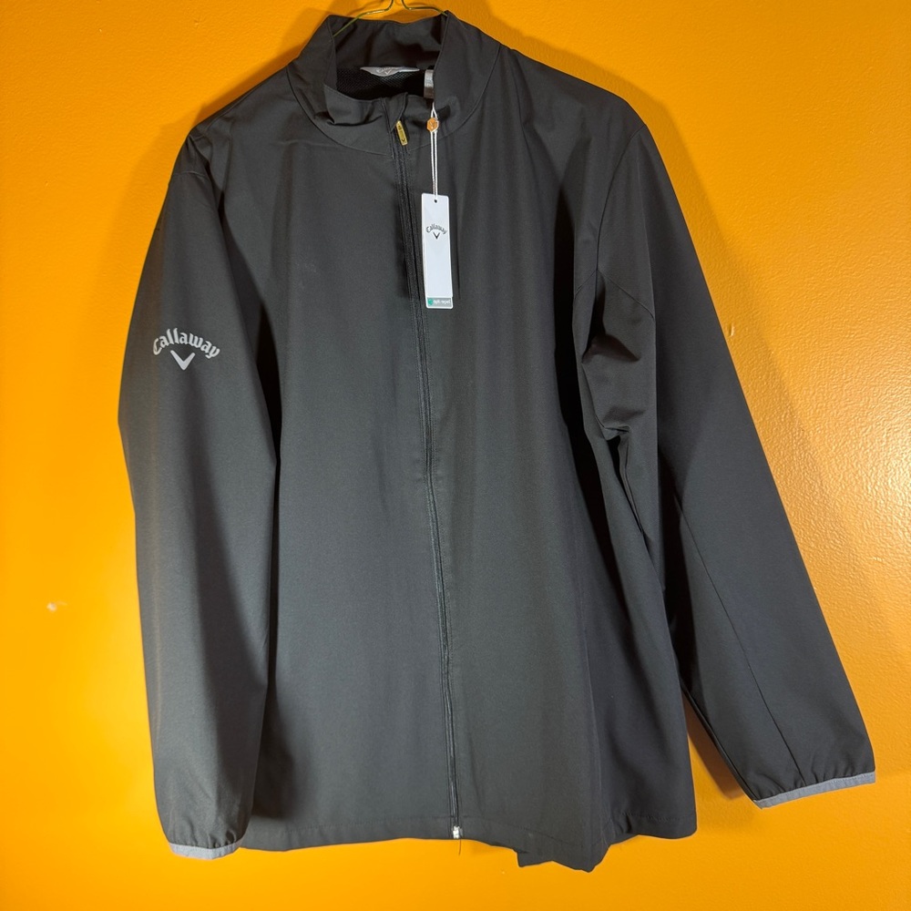 ❎SOLD❎Callaway NWT Opti-repel Lightweight Men's Golf Full Zip Black Jacket S-XL